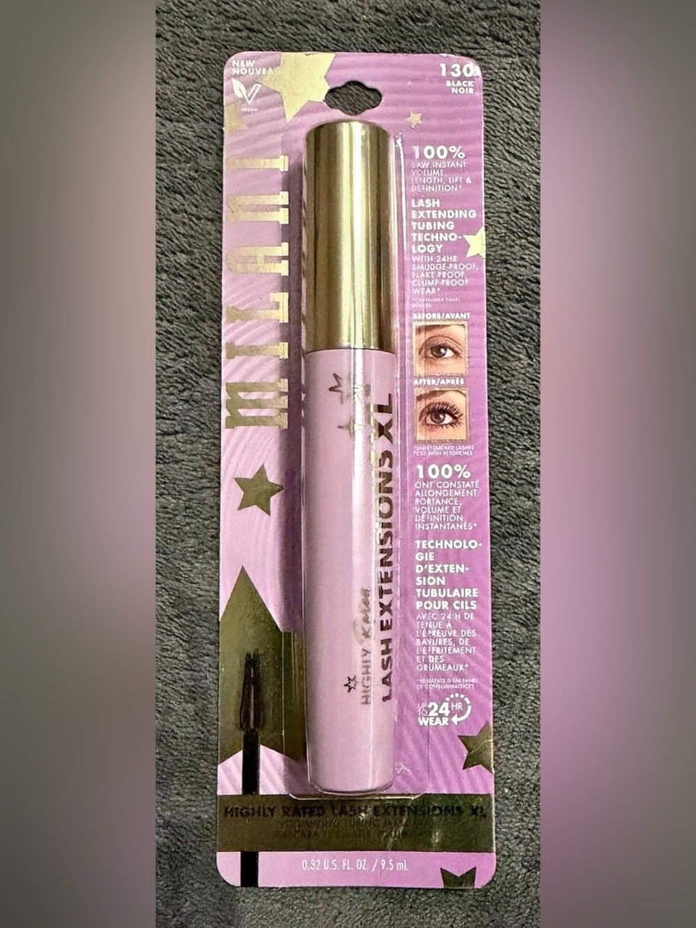 Milani Highly Rated Lash Extensions XL Volumizing Tubing Mascara Black - new